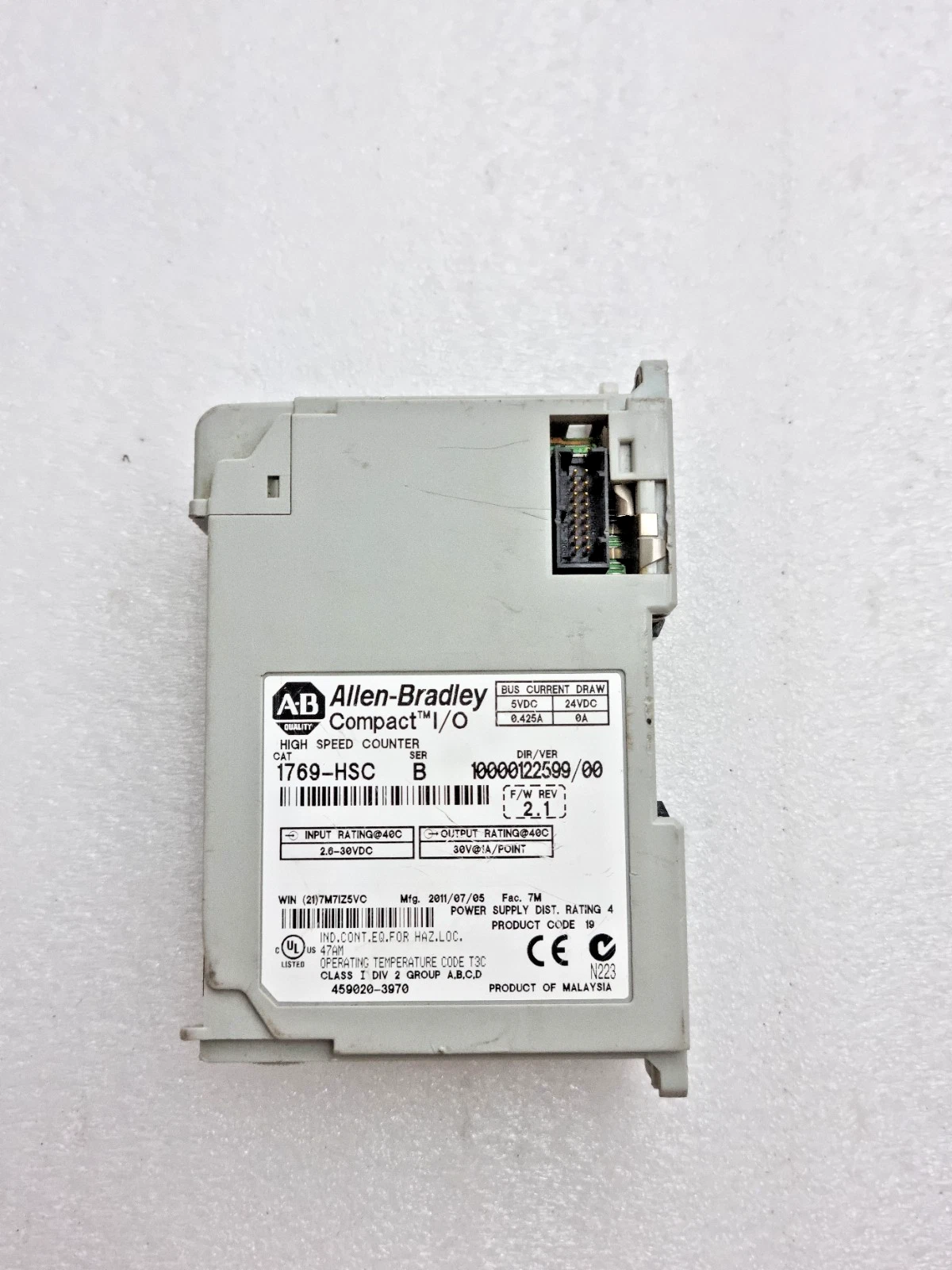 Allen Bradley 1769-HSC SER B High Speed Counter 1769HSC/B 1769HSC (Used)